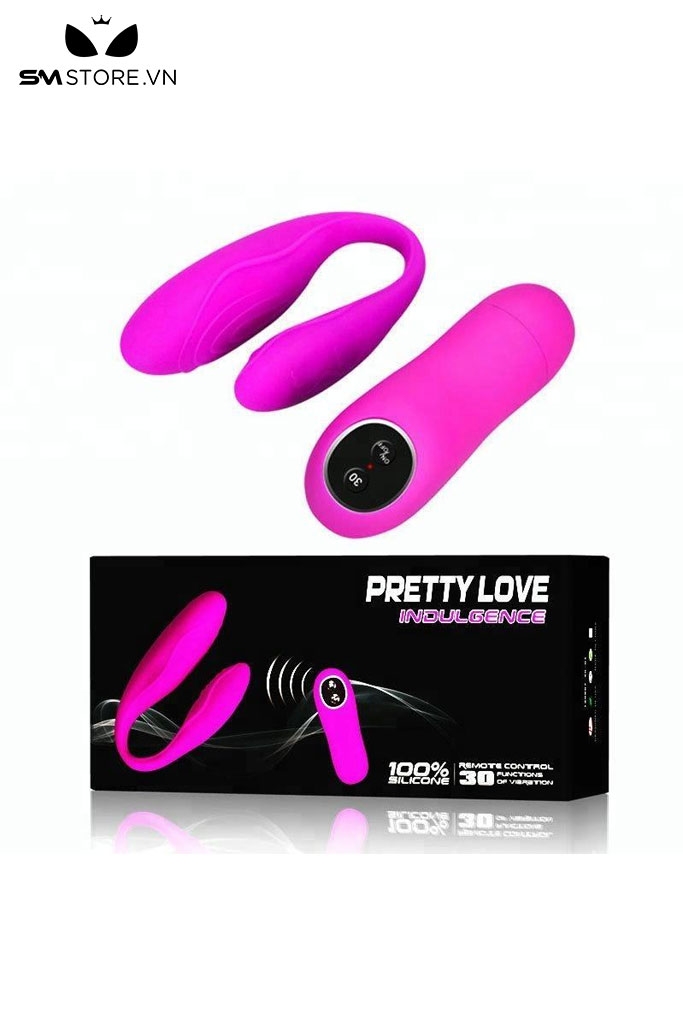 SMT1704 - Trứng rung silicon 30 tần số 2 đầu Pretty Love dài 95mm