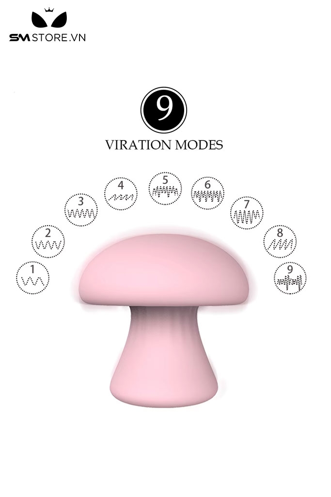 SMT1526 - Trứng rung mini ngụy trang cây nấm hồng sạc USB