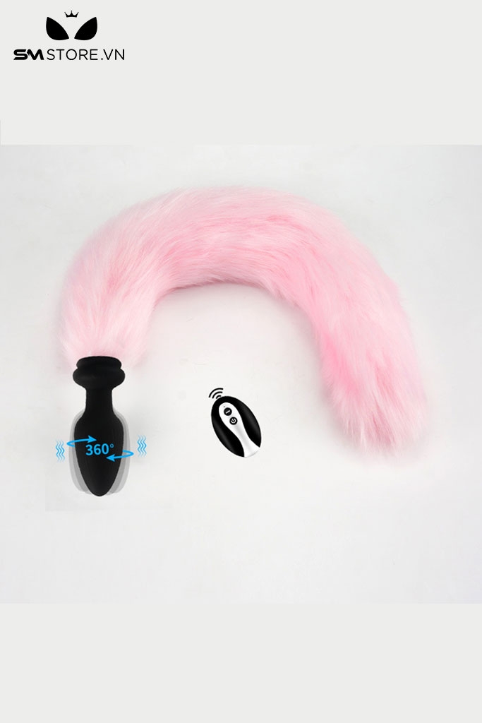 SMT1180 - Đuôi cáo cosplay có phích hậu môn silicon điều khiển từ xa