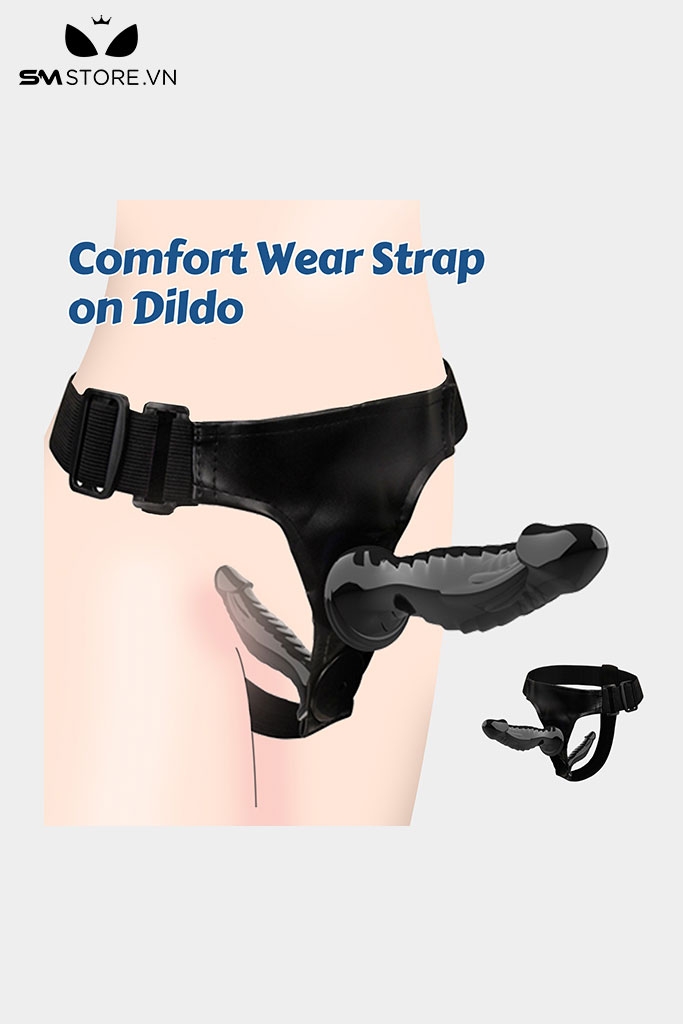 SMT1252 - Dương vật giả silicon 2 đầu dài 14 và 17cm liền quần