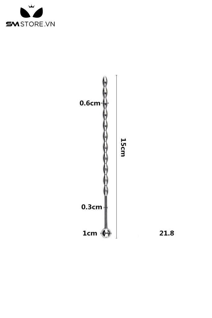 SMT432 - Souding que nong niệu đạo inox hình xoắn ốc dài 15cm