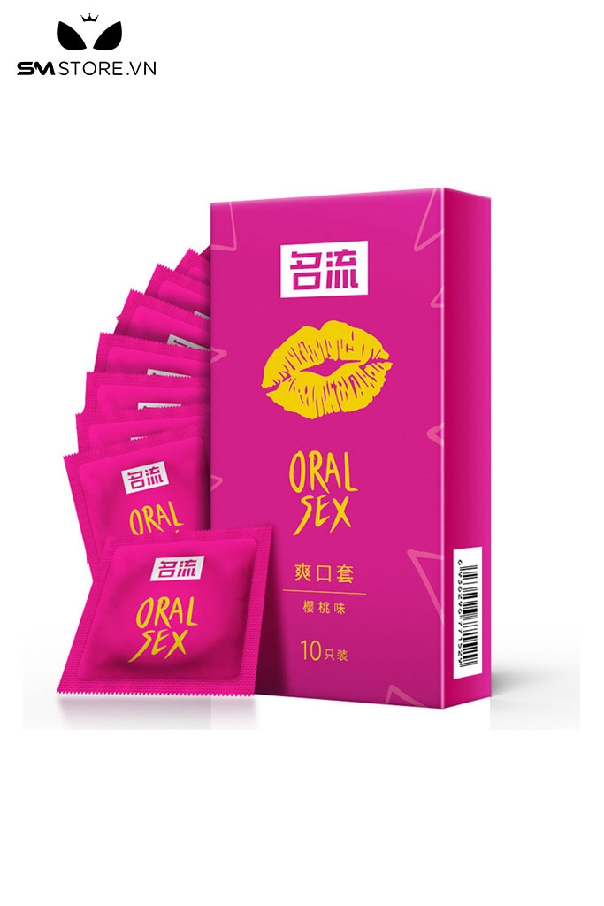 SMT1235 - Bao cao su quan hệ bằng miệng hộp 10 gói hương anh đào