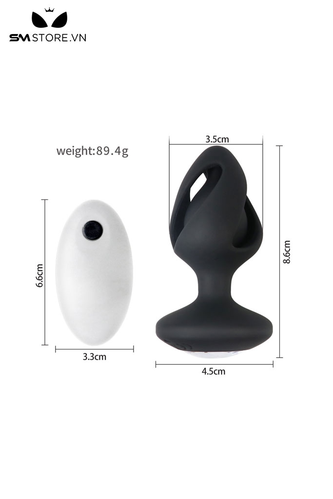 SMT2243 - Máy rung hậu môn điều khiển mini từ xa dài 8.6cm sạc điện