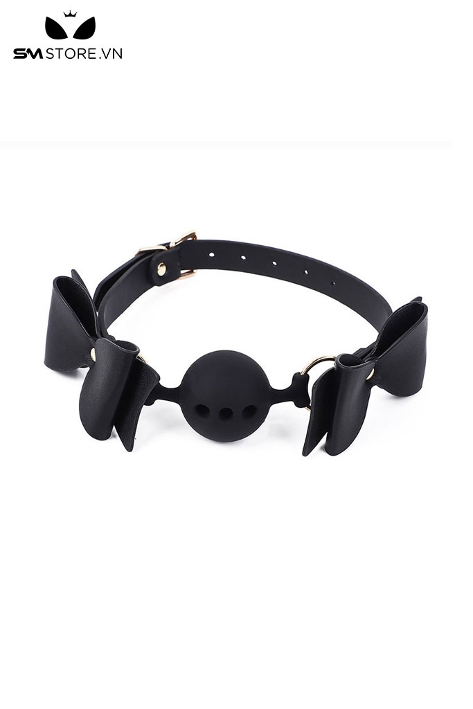 SMT1407 - Đồ chơi bịt miệng gắn nơ ball gag silicon đường kính 4cm