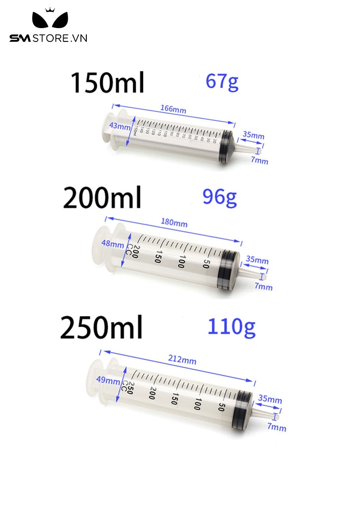 SMT588 - Vòi rửa hậu môn với xi lanh kèm ống với 6 kích cỡ