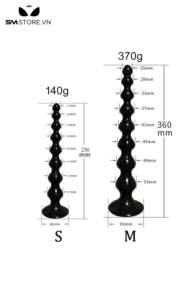 SMT2960 - Anal bead silicon mềm dẻo dính tường dài 25 và 36cm