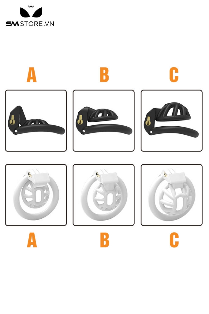 SMT2688 - Khóa dương vật nhựa nắp nồi có lỗ thoáng khí có 3 kích cỡ