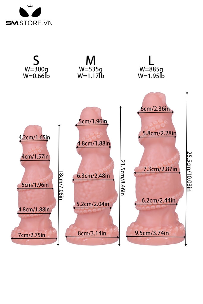 SMT2851 - Dương vật giả monster có xúc tu bạch tuộc chất liệu silicon