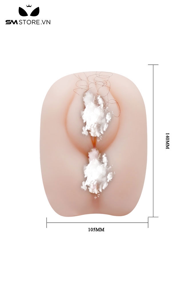 SMT2077 - Âm đạo giả silicon có rung đa chế độ và lông dài 14.5cm