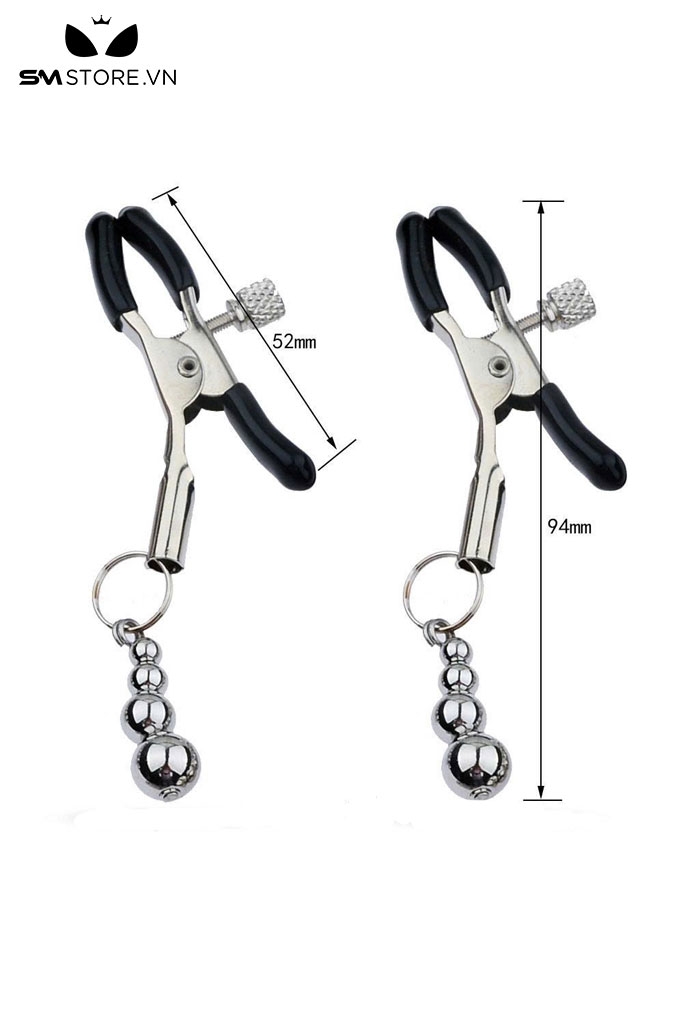 SMT2636 - Kẹp núm vú inox có nấc chỉnh mix kèm 5 chuông