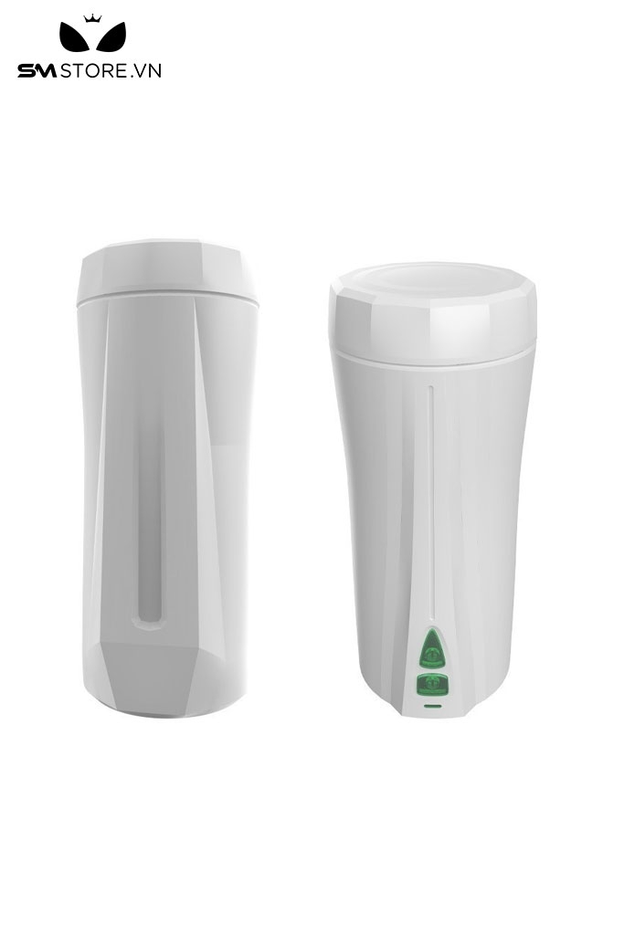 SMT1872 - Cốc thủ dâm silicon có rung 2 đầu cầm tay dài 19.7cm