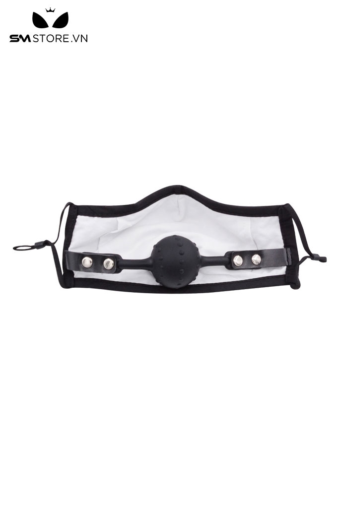 SMT1017 - Đồ bịt miệng khẩu trang kèm ball gag silicon có gai nhỏ