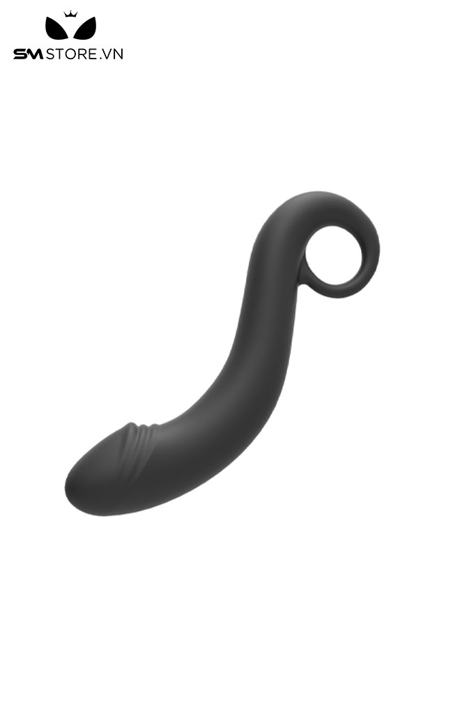 SMT2593 - Phích cắm hậu môn silicon 1 nấc tay cầm hình tròn dài 175mm