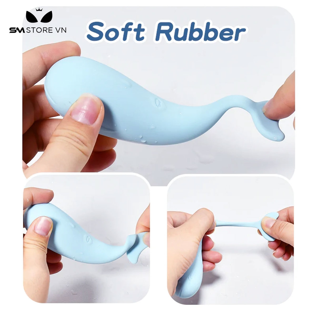 SMT1046 - Trứng rung cá voi silicon điều khiển qua APP có 10 chế độ