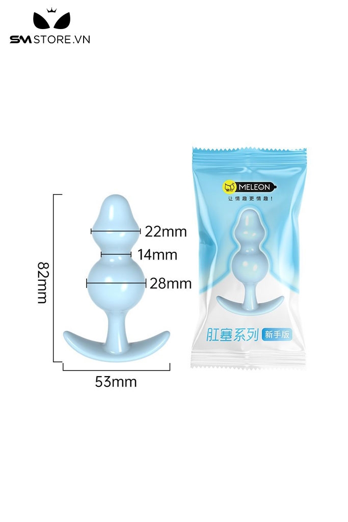 SMT1432 - Butt plug hậu môn với phích 2 tầng bằng nhựa dài 82mm
