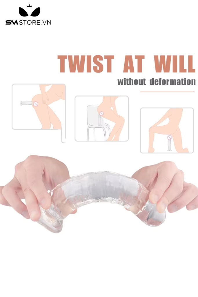 SMT840 - Dương vật giả silicon không bìu với 7 size màu trắng