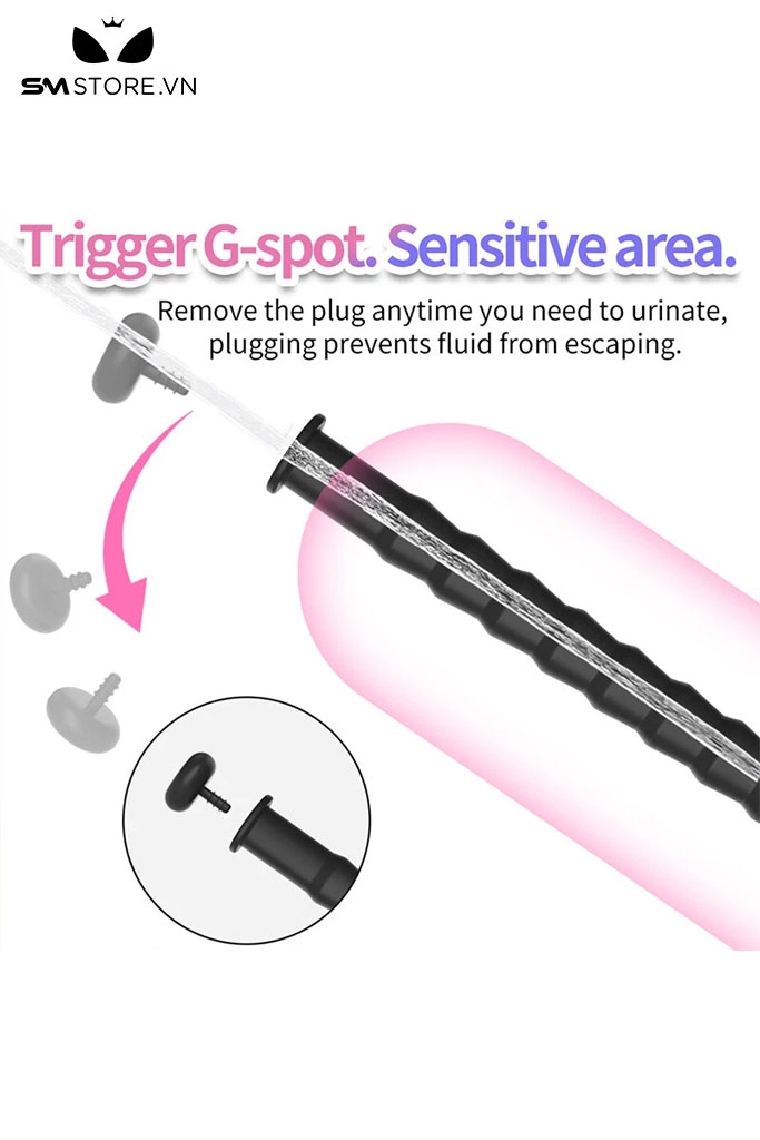 SMT2215 - Sounding đồ chơi niệu đạo silicon mềm đầu nhọn có 5 size