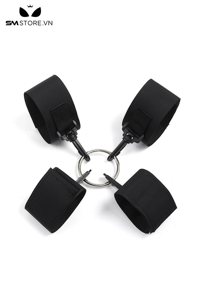 SMT278 - Còng tay tình yêu bộ khóa tay chân tình yêu chữ X chất liệu nylon