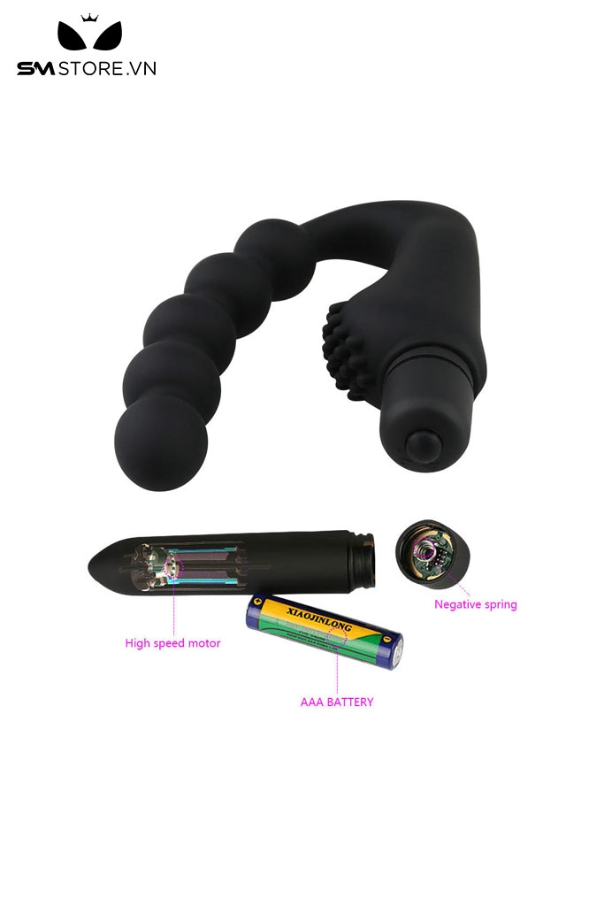 SMT822 - Trứng rung hậu môn silicon dài 230mm với 10 chế độ rung