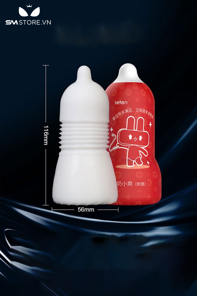 SMT772 - Cốc thủ dâm Leten ngụy trang bình sữa dài 116mm có núm vú