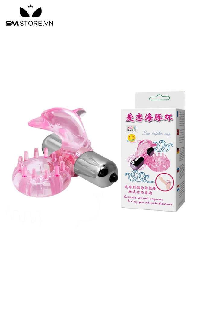 SMT1922 - Vòng đeo dương vật silicon hình cá voi đường kính 38mm
