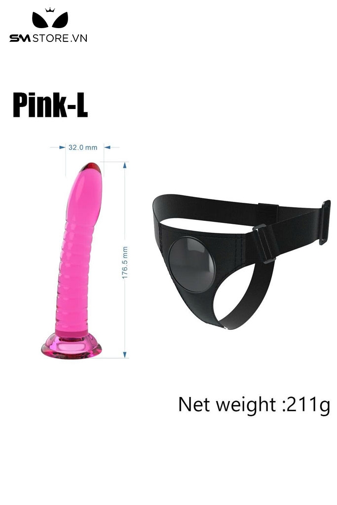 SMT1558 - Dương vật giả silicon liền quần trong suốt dài 17.9cm