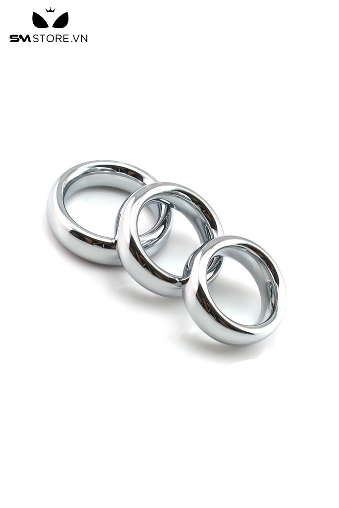 SMT558 - Vòng đeo dương vật inox sáng bóng bản to dày với 3 size