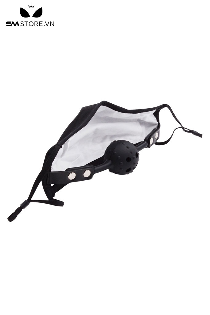 SMT1016 - Khẩu trang kèm ball gag silicon bịt miệng có gai và lỗ