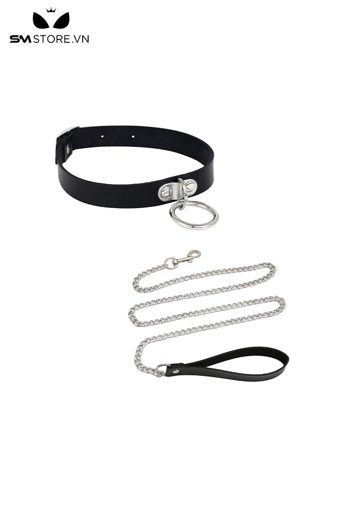 SMT446 - Bộ xích cổ SM gồm choker gắn vòng để dây xích móc