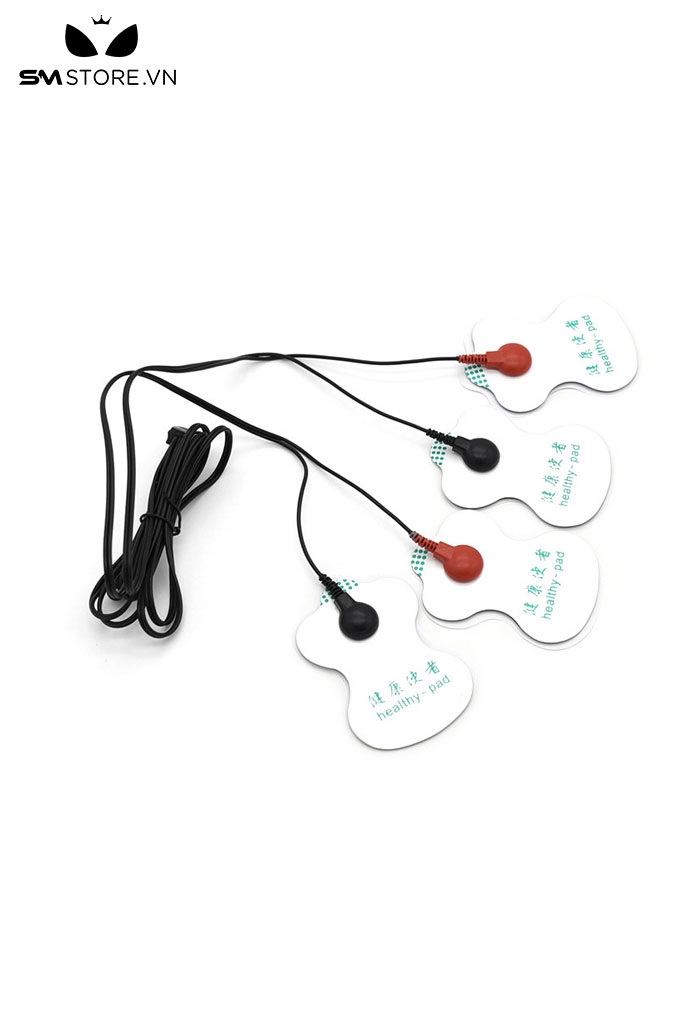 SMS519 - 4 miếng dán kích điện làm bằng nhựa dẻo có 1 dây cắm