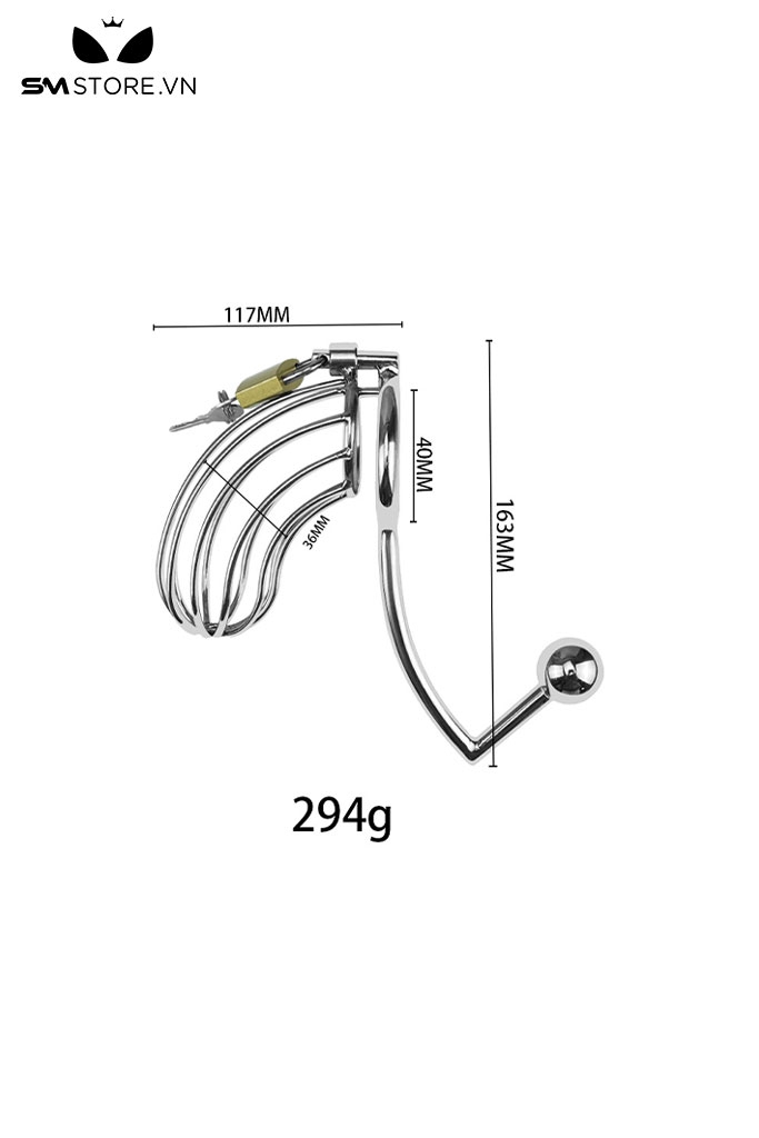 SMT655 - Khóa dương vật inox cao cấp không gỉ với 3 size khác nhau