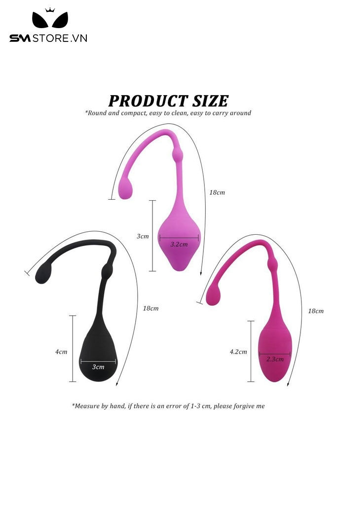 SMT4524 - Bóng tập kegel silicon co giãn thiết kế giọt nước thuôn nhỏ