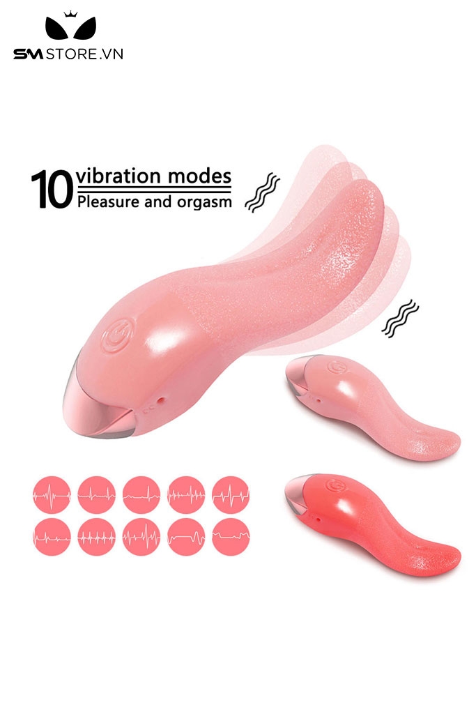 SMT556 - Lưỡi silicon rung với 10 chế độ tỏa nhiệt dài 113mm sạc qua USB