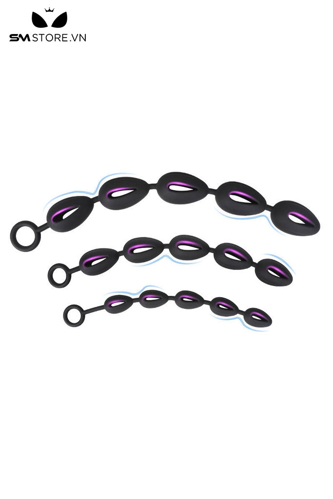 SMT1605 - Anal beads 5 tầng hạt rỗng chất liệu silicon mềm dẻo