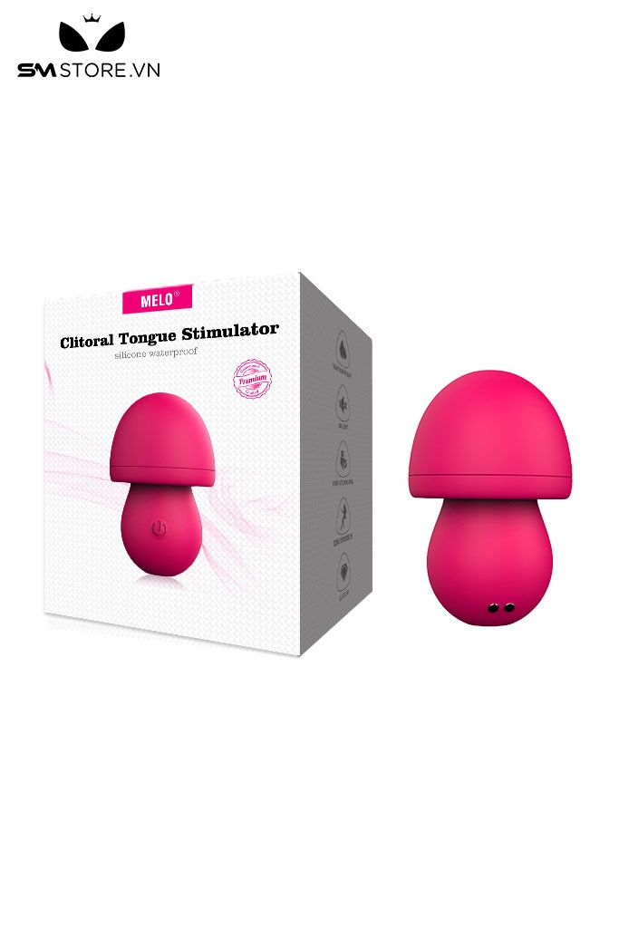SMT1757 - Trứng rung mini 12 tần số silicon mini có lưỡi dài 7.4cm