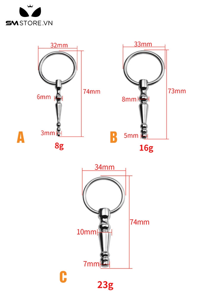 SMT2199 - Thanh niệu đạo inox cao cấp dài 74mm có 3 tầng