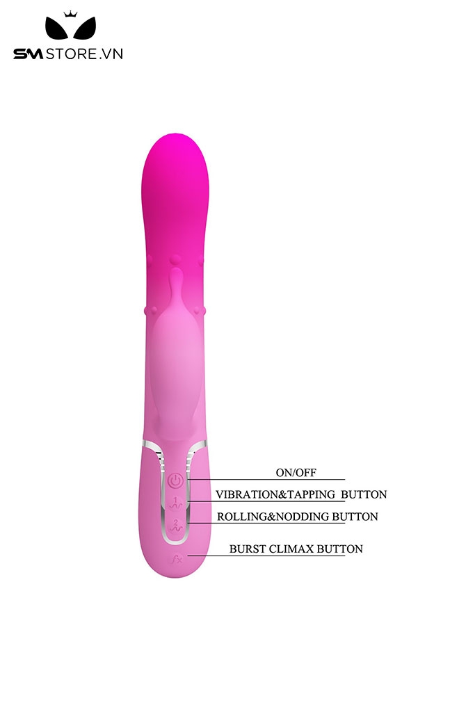 SMT1496 - Dương vật giả Pretty love rung xoay 7 tần số có 2 nhánh