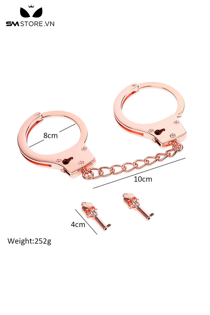 SMT065 - còng tay tình yêu cao cấp, chìa khóa hình đầu lâu