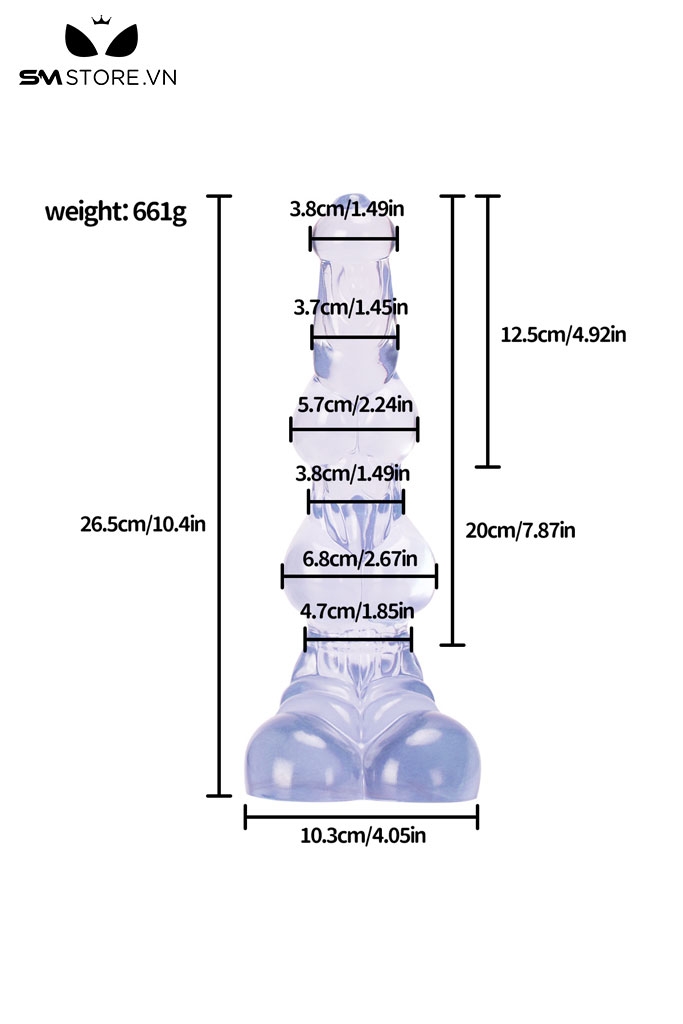 SMT2165 - Đồ chơi hậu môn monster silicon mềm dài 26.5cm