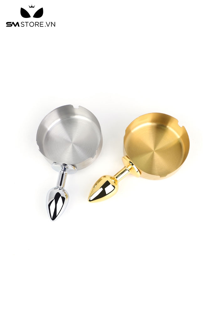 SMT1733 - Đồ chơi hậu môn bằng kim loại thiết kế gạt tàn dài 14.5cm