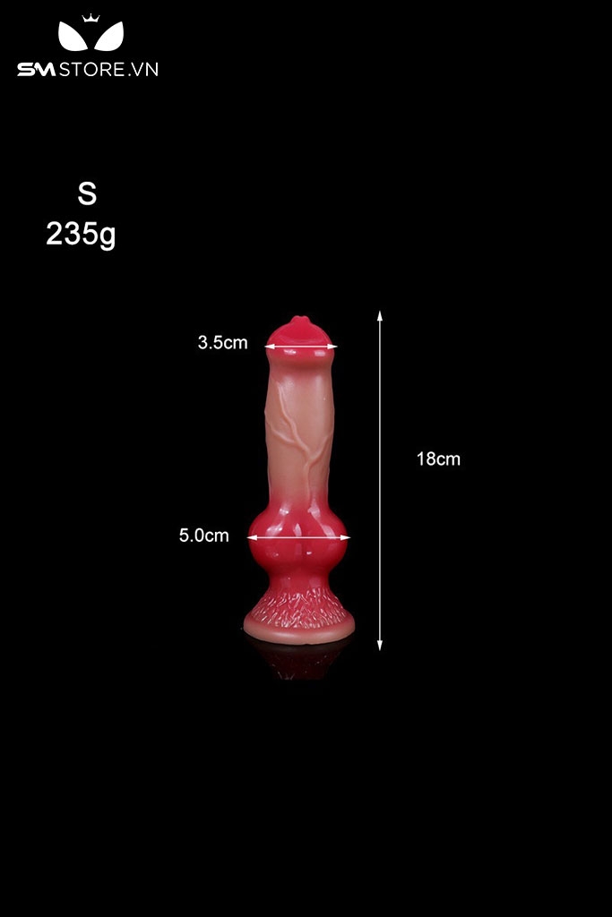 SMT1217 - Dương vật giả đỏ silicon uốn dẻo được có 4 kích cỡ