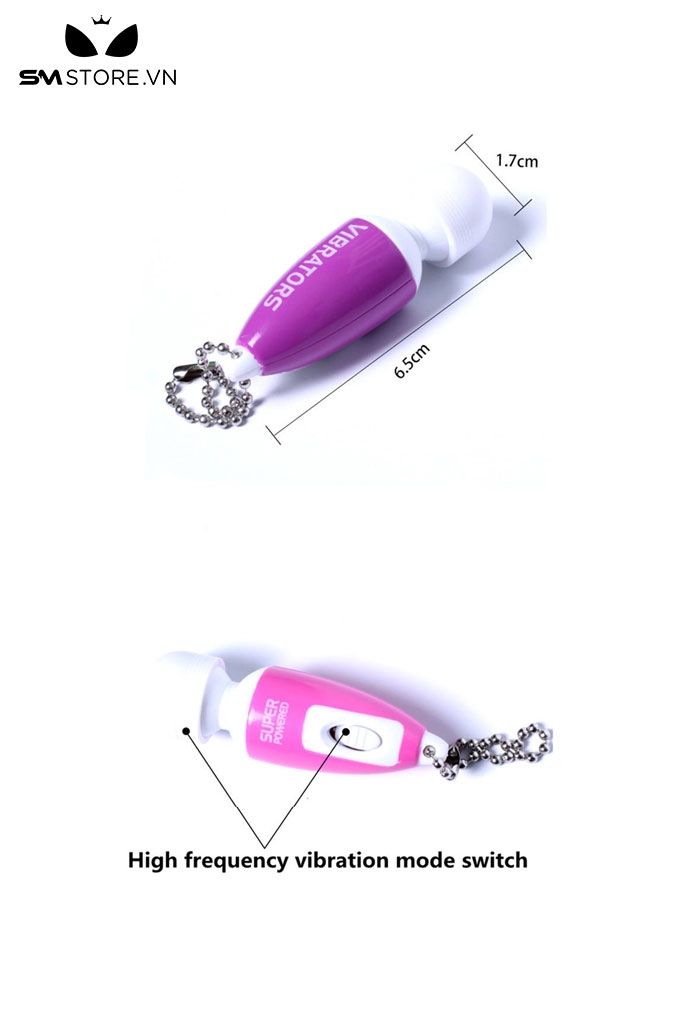 SMT462 - Chày rung mini bỏ túi có móc khóa dài 10.5 cm