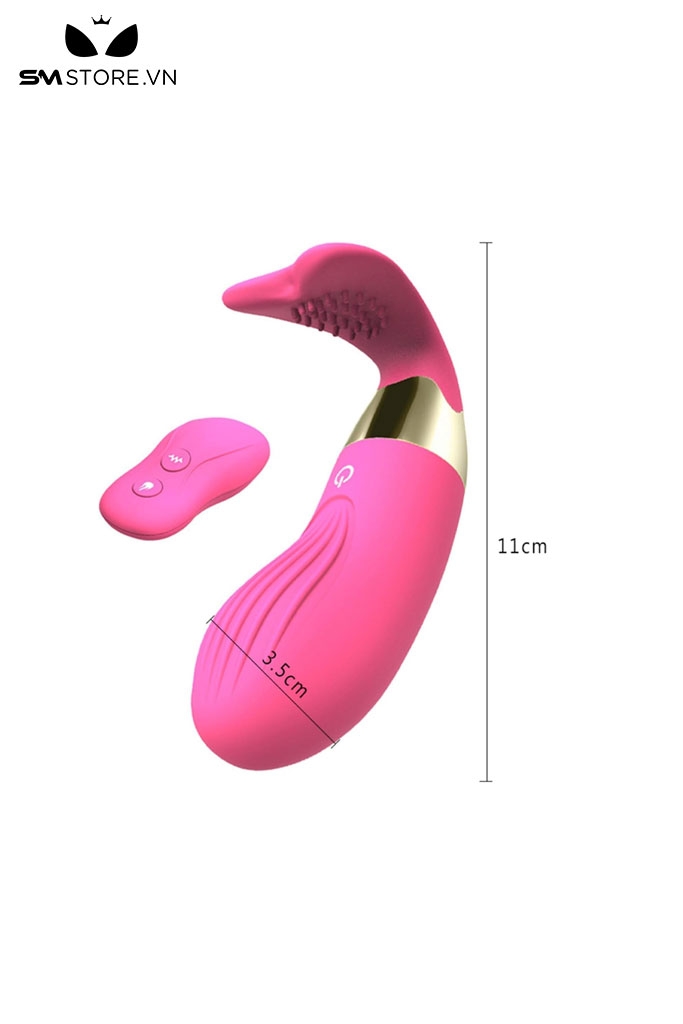 SMT1489 - Trứng rung hồng điều khiển từ xa có gai silicon dài 11cm