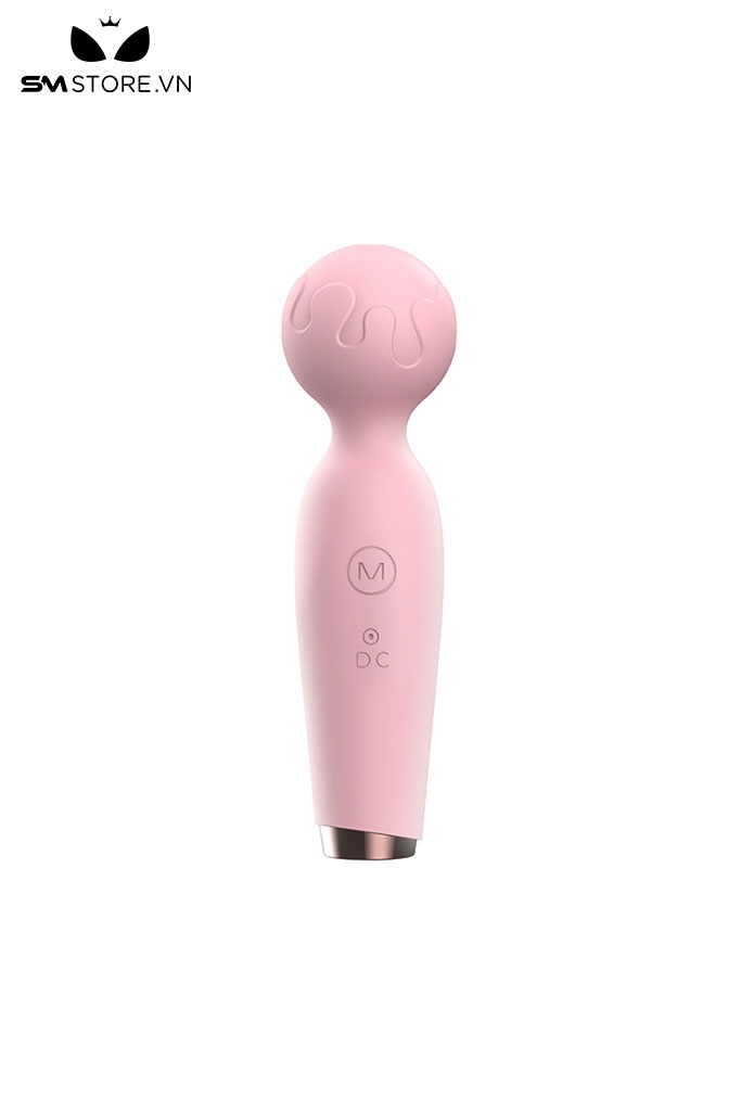 SMT469 - Chày rung silicon hình kem màu hồng dài 14.8cm