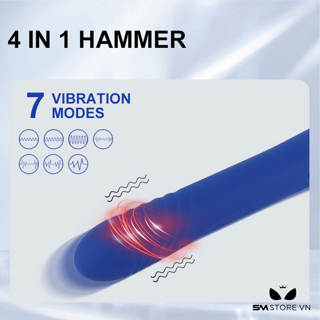 SMT1543 - Máy rung mút hút thụt silicon ngụy trang cây búa dài 23cm