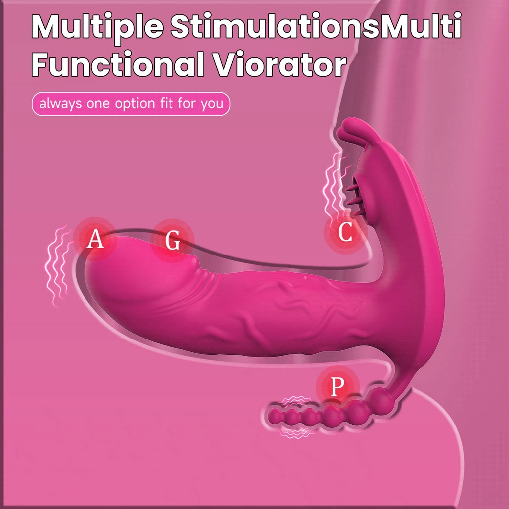 SMT2738 - Máy rung 2 đầu tai thỏ có lưỡi liếm có 9 tần số sạc điện