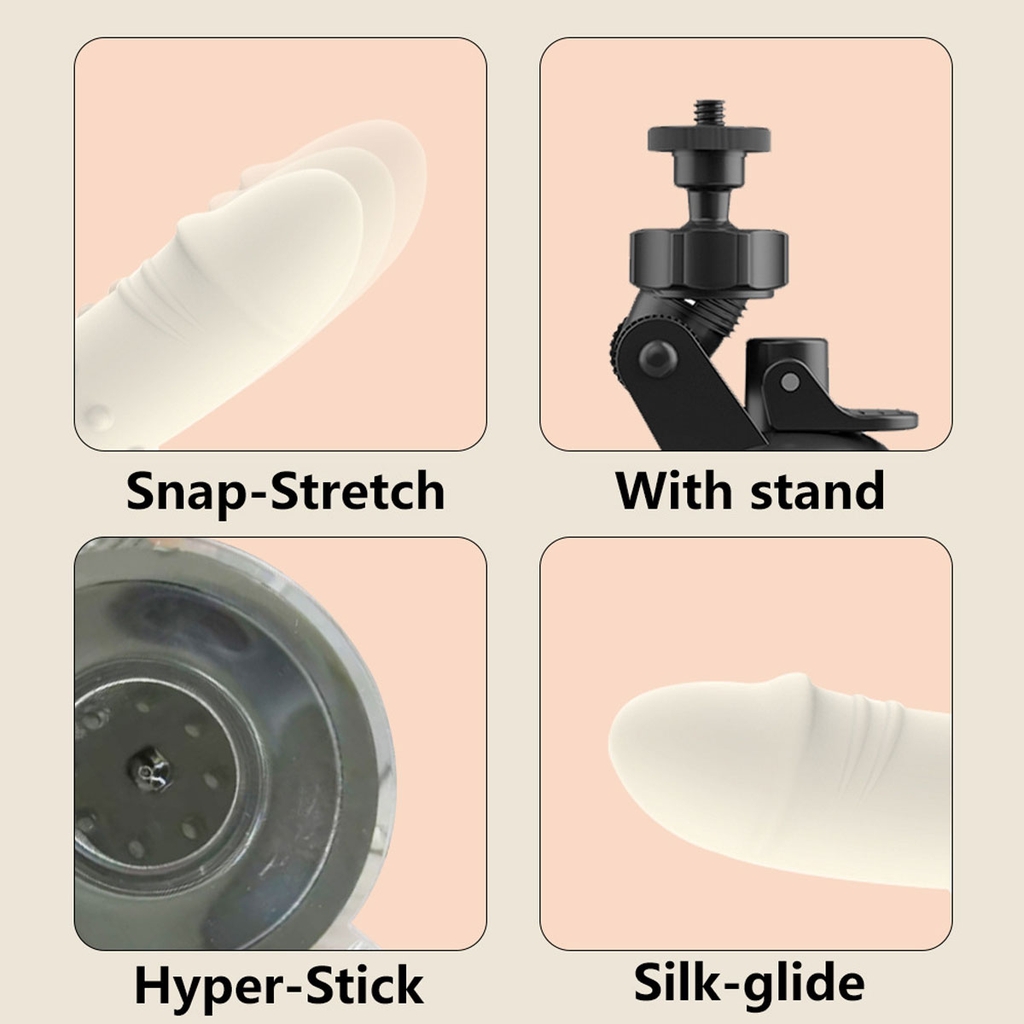 SMT2736 - Máy làm tình cầm tay có đế để tường rung hút 10 tần số