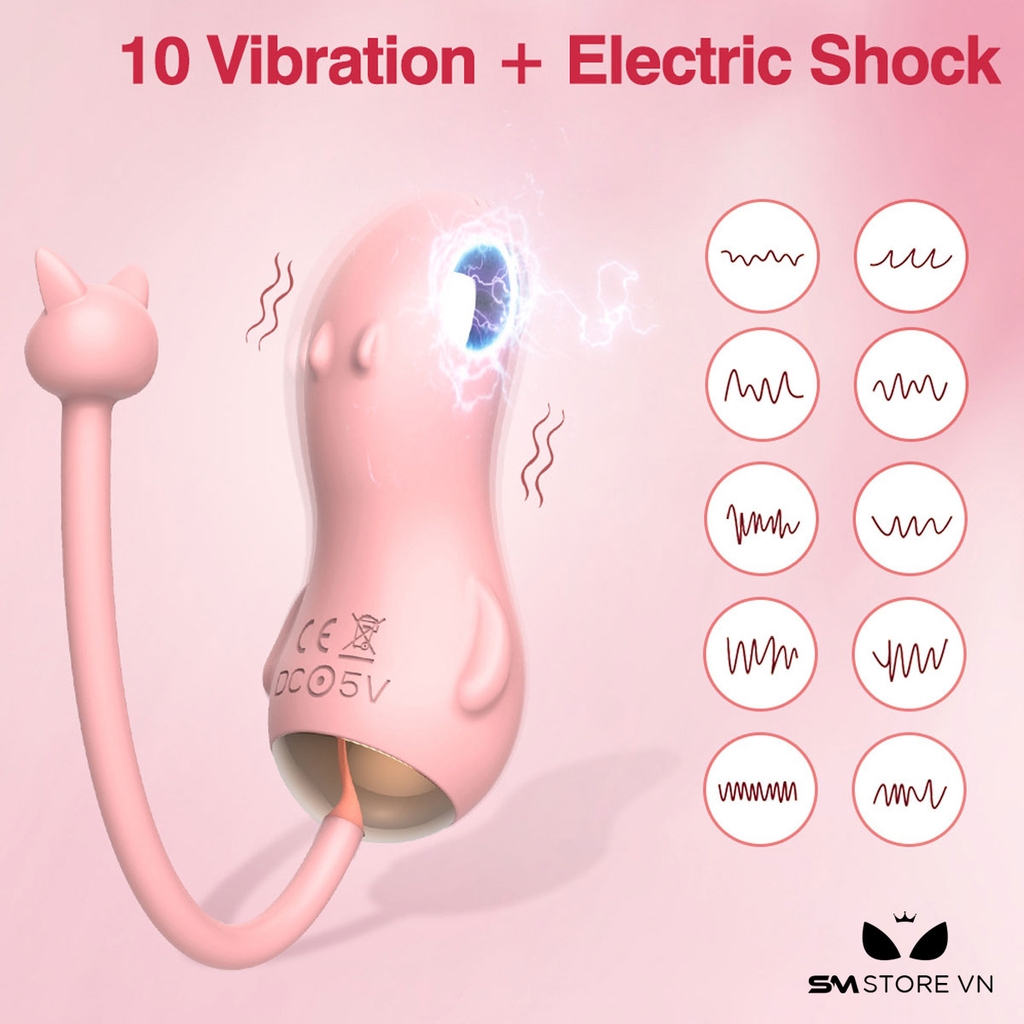 SMT1546 - Trứng rung 10 chế độ và sốc điện ngụy trang con chuột