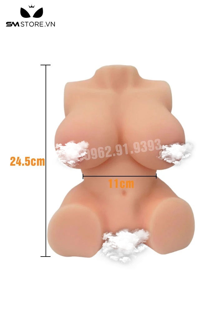 SMT1070 - Búp bê tình dục silicon nửa người có âm đạo và ngực nở