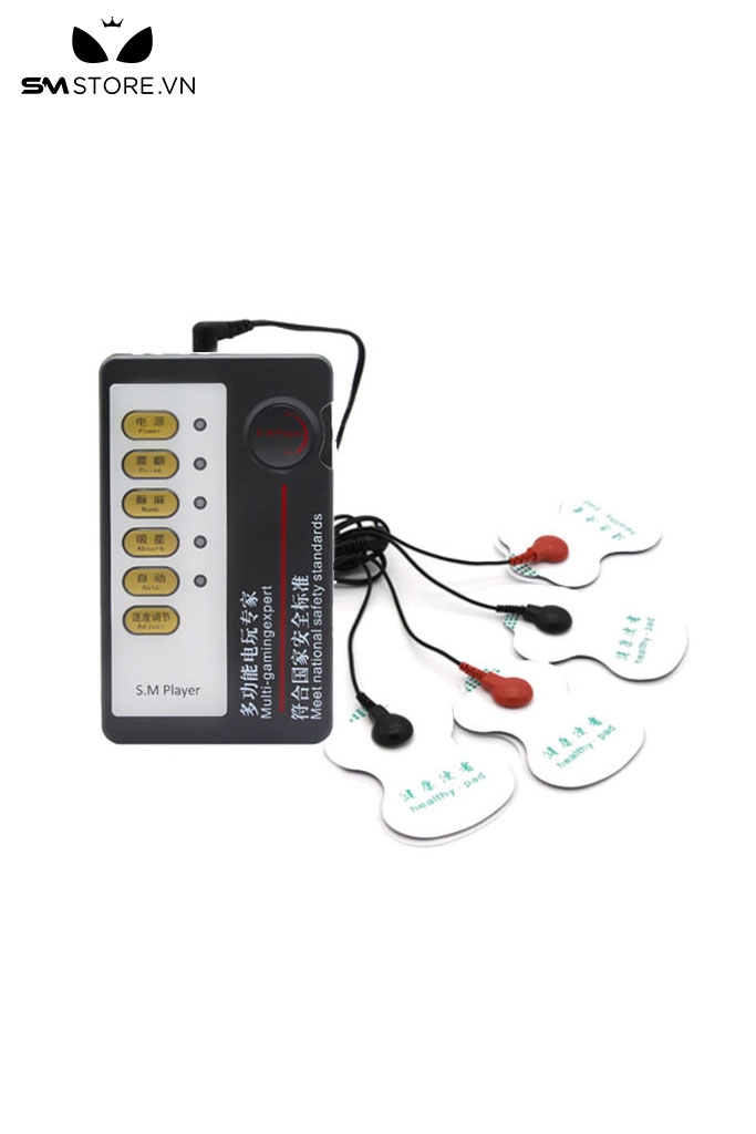 SMT519 - 4 miếng dán kích điện làm bằng nhựa dẻo có 1 dây cắm